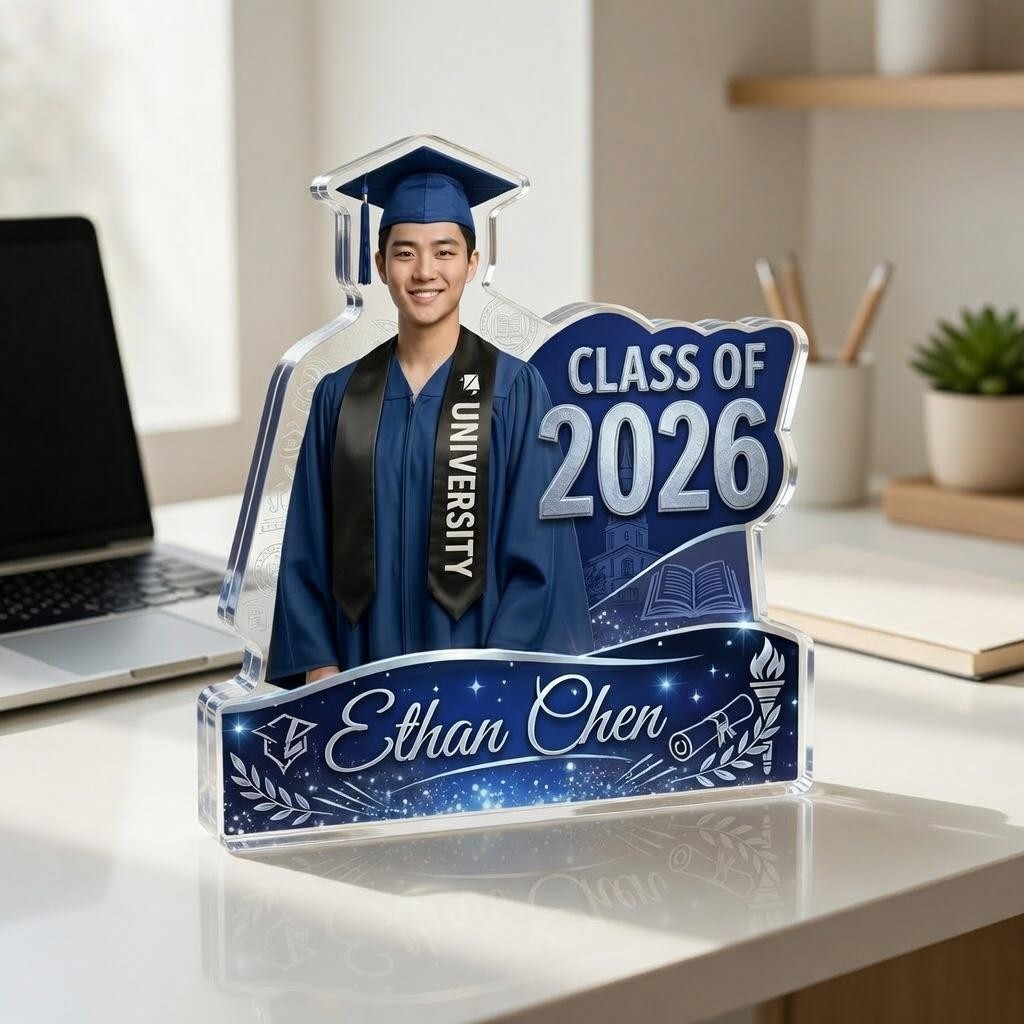 Personalized Graduation Acrylic Plaque, Class of 2026 Acrylic Block, Custom