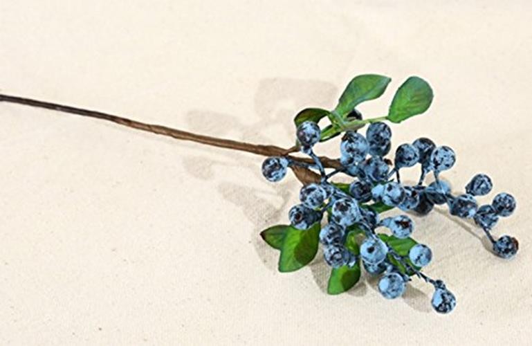 Mistari 10 Pack Artificial Flowers California Faux Blueberries Assorted Sizes