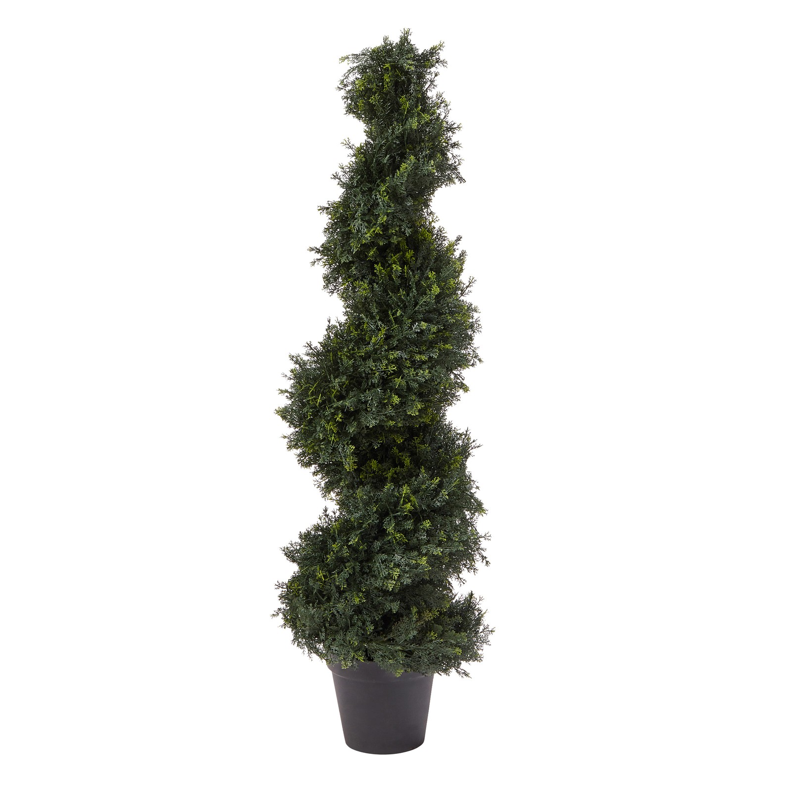Artificial Tree 4FT Spiral Cypress Topiary Tree Indoor or Outdoor Fake Plants