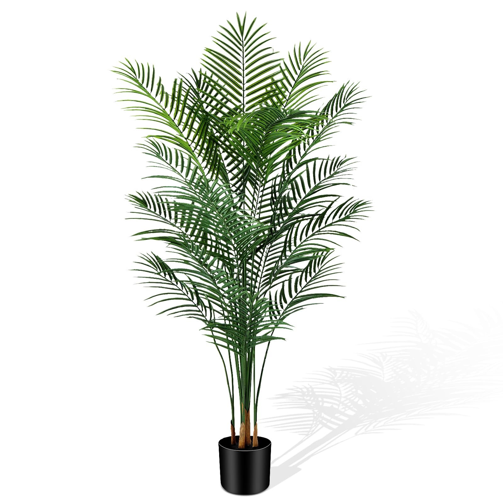 Artificial Palm Tree Indoor 6ft, Large Fake Tropical Areca Palm Tree with 18 …