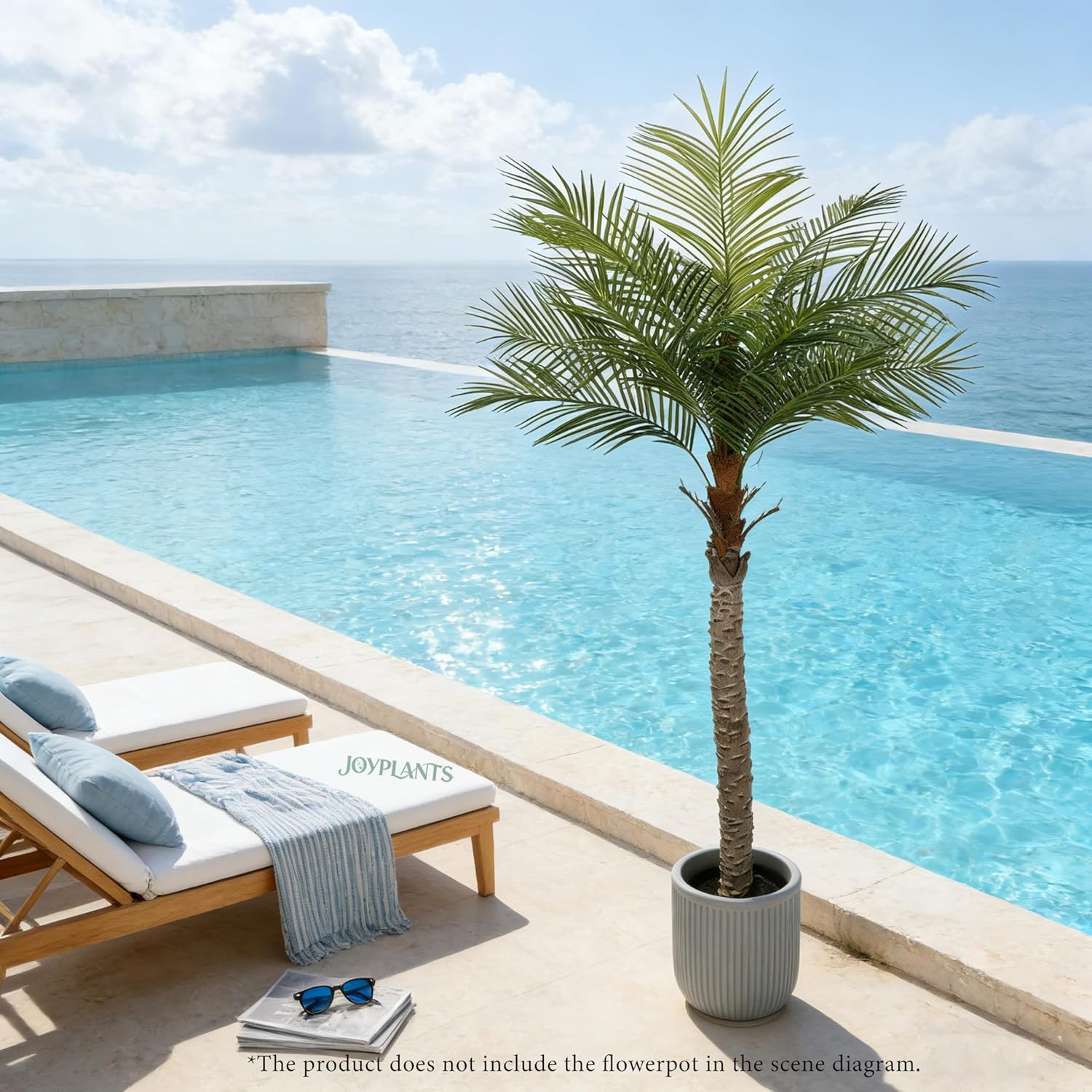 7Ft UV Resistant Artificial Palm Tree for Indoor & Outdoor Decor