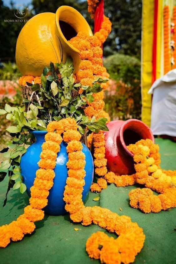 20 PC indian Decortive Articicial marigold 5 Feet Garlands home Wedding Vine