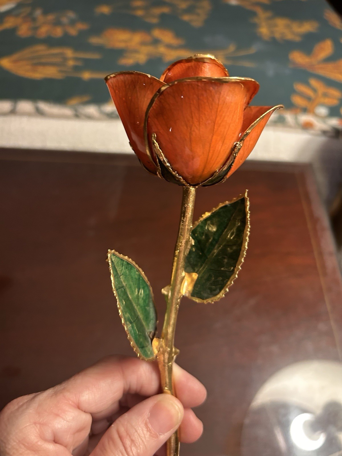 Lacquered 24k Gold Dipped Rose Pink
