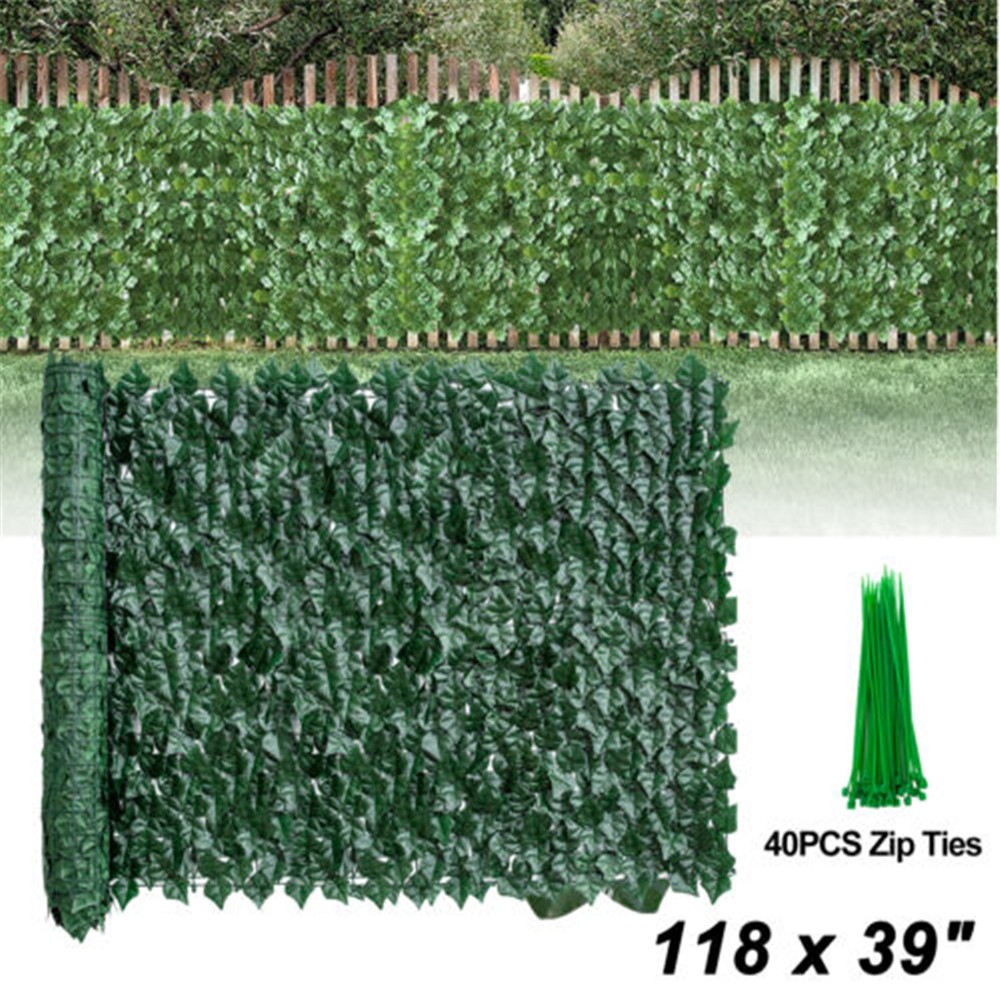Artificial Privacy Fence Wall Screen Hedges Fence Faux Ivy Vine Leaf Decoration