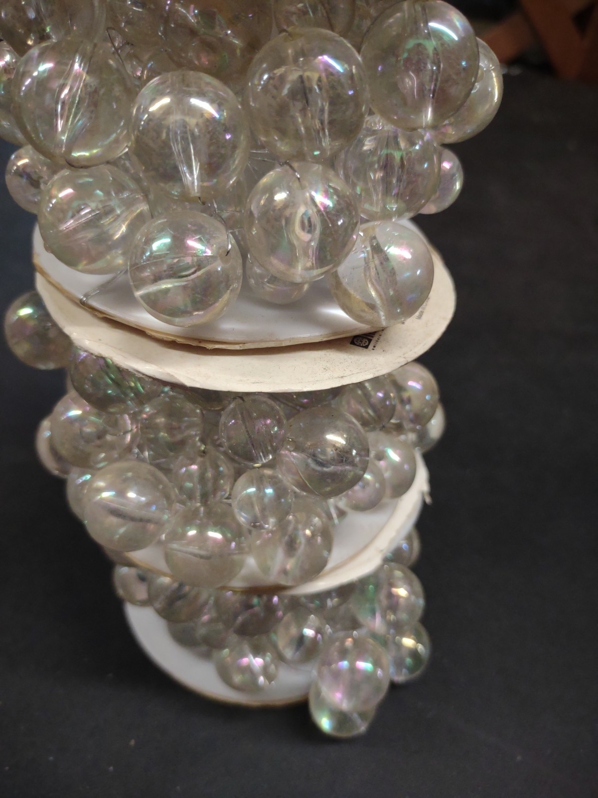 Oasis Brand Mega Beaded Wire, Iridescent, 13 Feet Per Roll, Different Size Beads