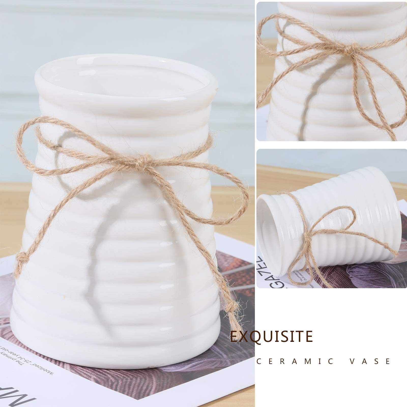 Lifelike Artificial Rose Bouquets And Ceramic Vases Fake Silk Roses Suitable For