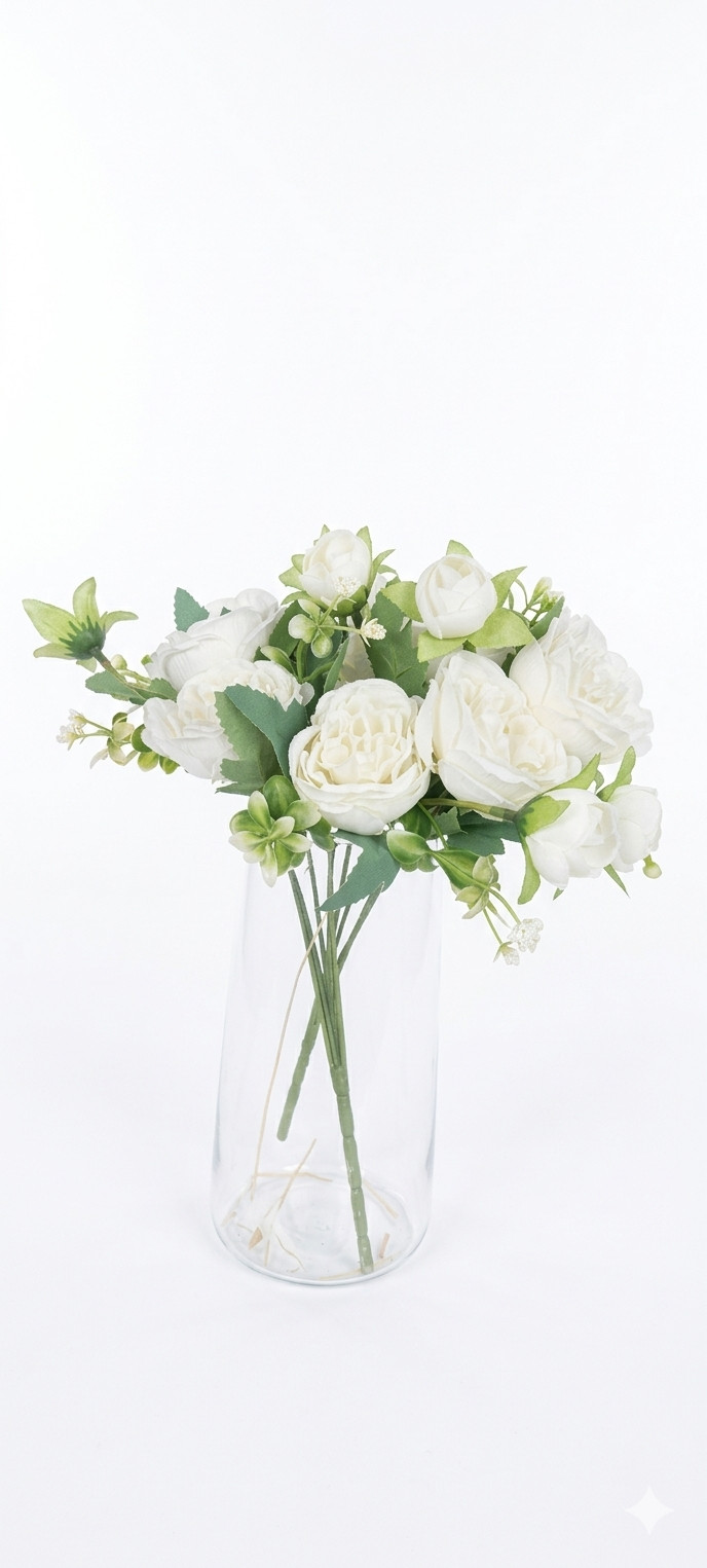 White Peony Rose Bouquet