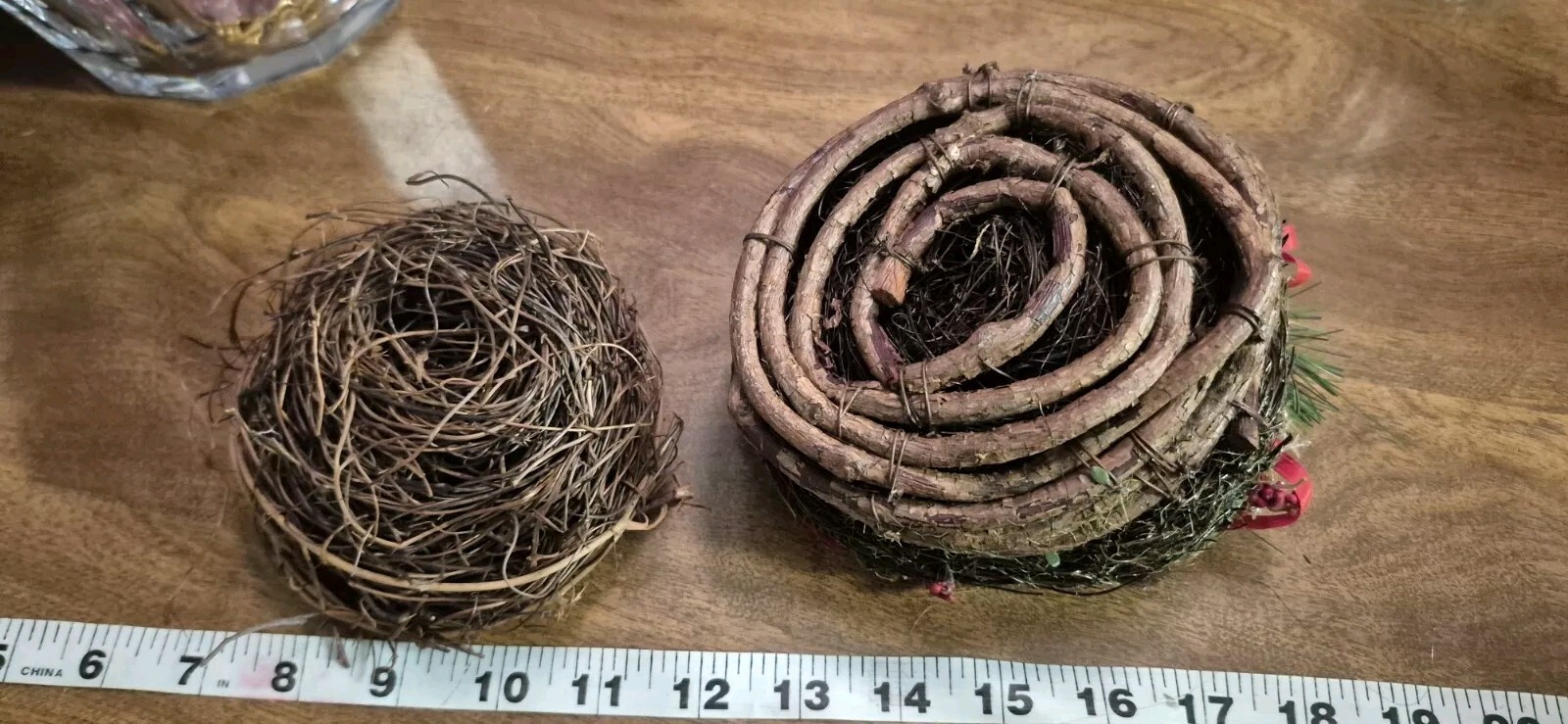 Lot Of 2 Bird Nest Nests With Eggs