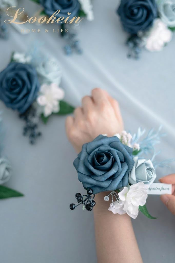 Set of 6 Bridesmaid Corsage for Wedding Flowers Shoulder Corsages Bridesmaid …