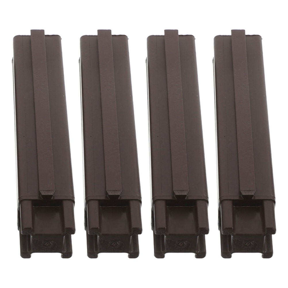 4Pcs Reusable Plastic Plant Support Pillars for Balcony Planter Boxes Coffee