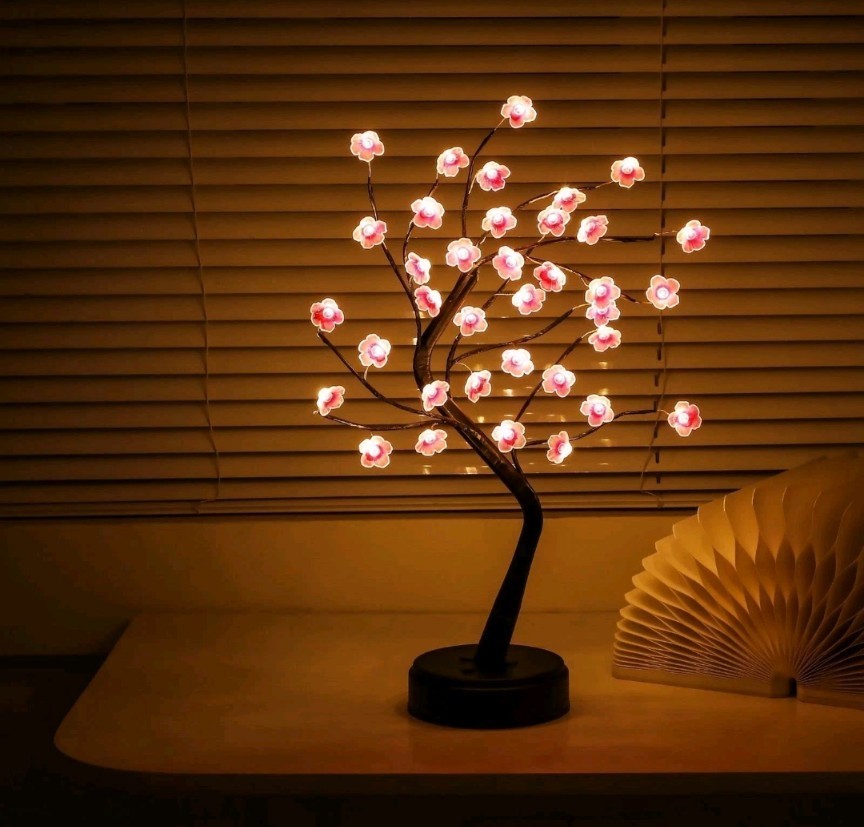 Cherry Blossom Tree Lamp, 20inch 36 Led Tree Lights, Battery/USB Operated