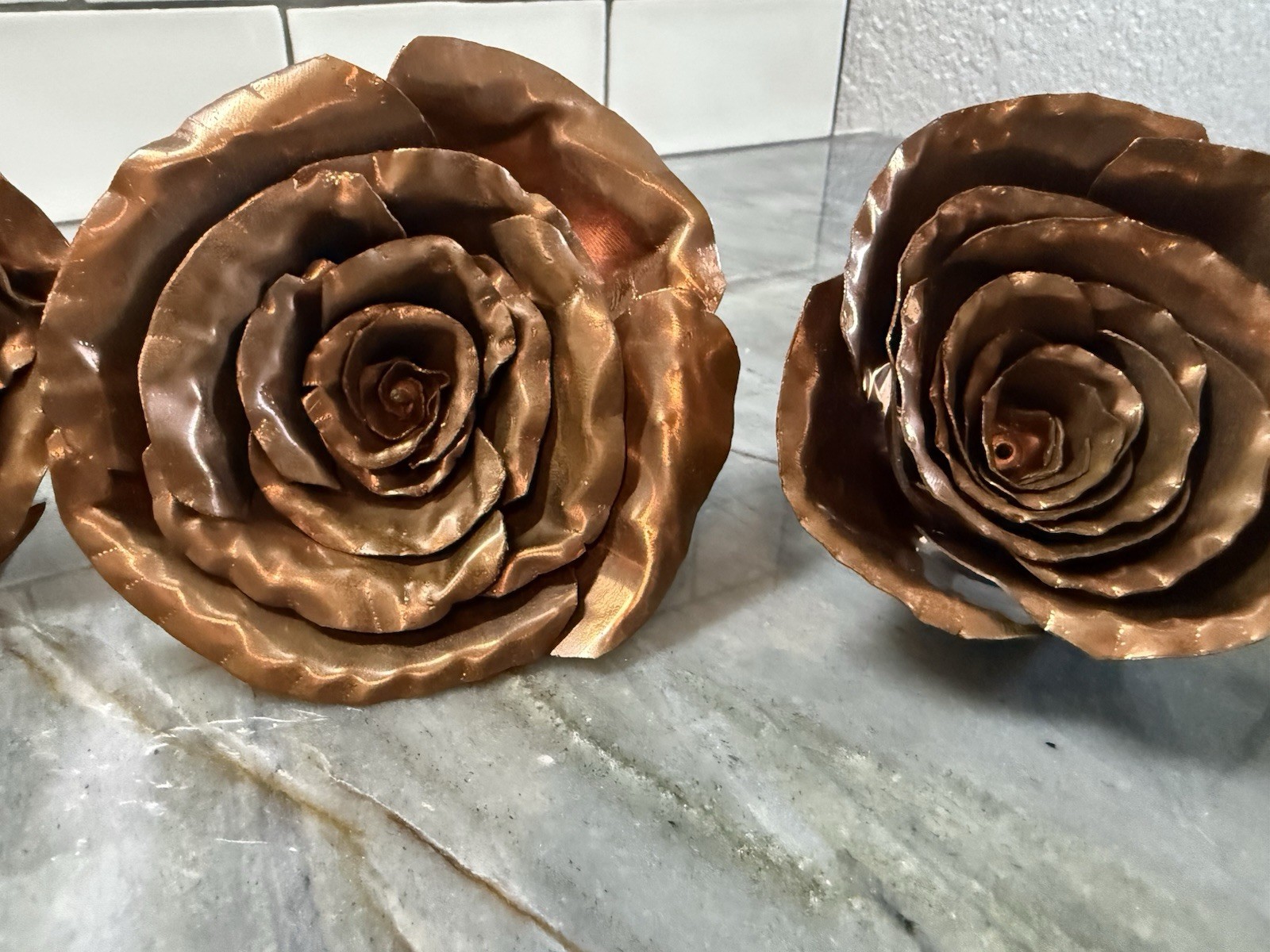 Roses Copper 1/2 Dozen Forever Roses On Stem In Container 🌹