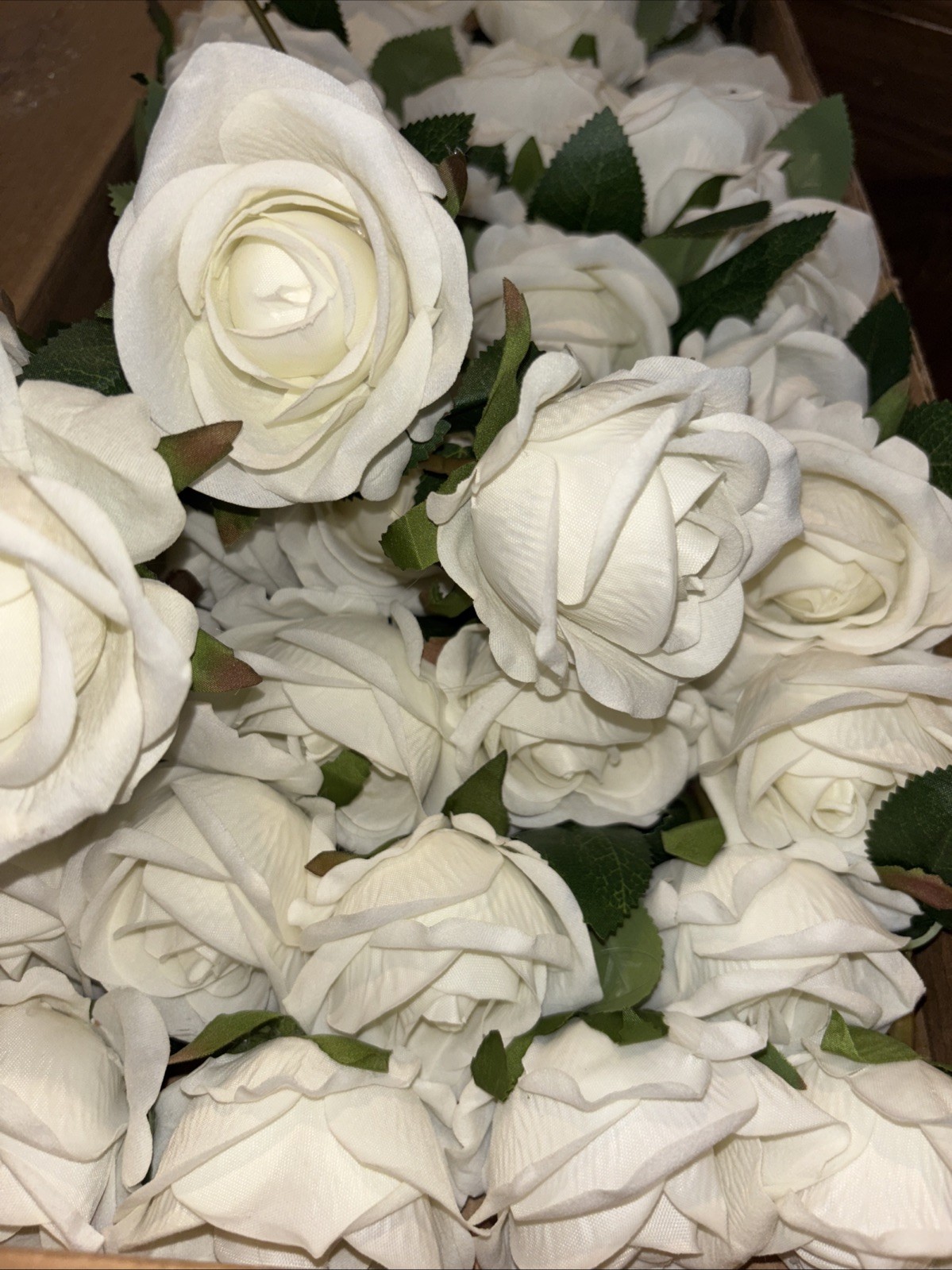 White Roses; Artificial Florals; 45 Count; Pre-cut; Used For 1 Day Event,