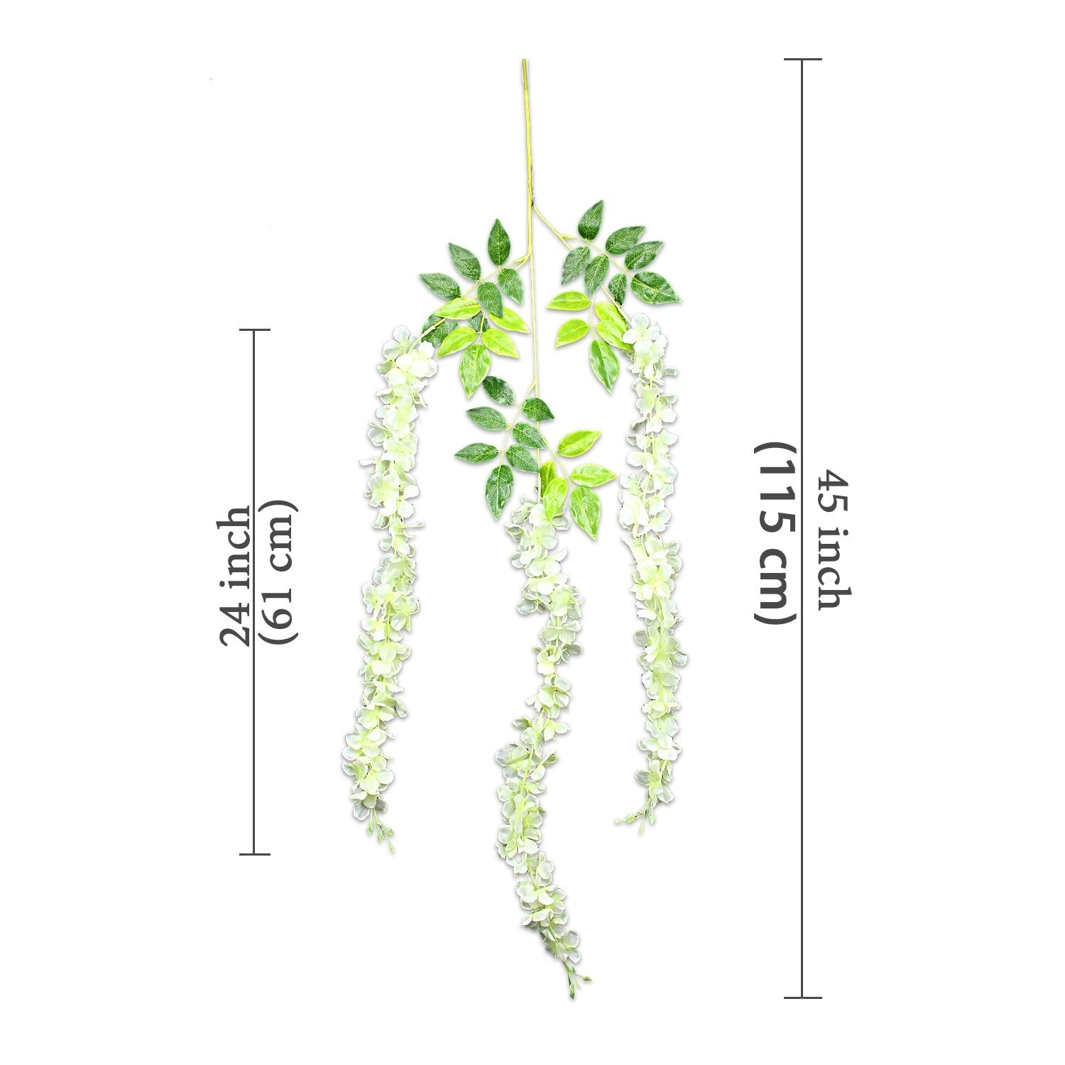 GPARK 12 Pack /45 inch /3.7ft Wisteria Artificial Fake Flower Bushy Silk Vine…