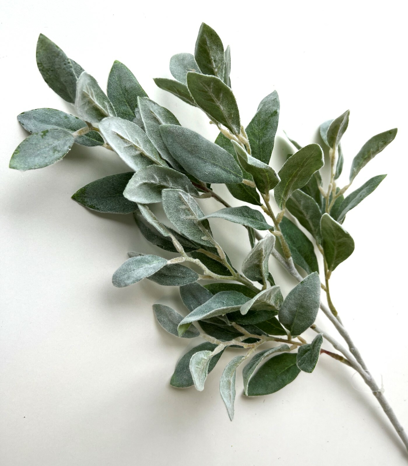 Lambs Ear Spray Artificial Greenery Sage Grey Green Flowers Foliage Leaves Stems