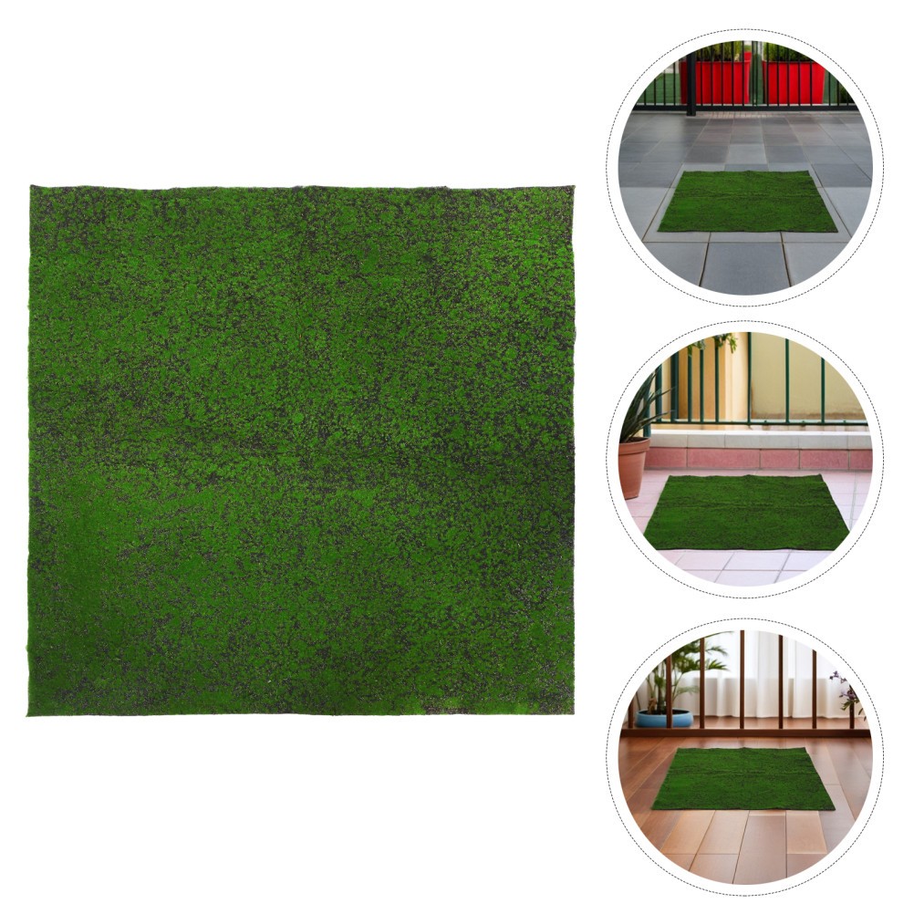 Artificial Green Moss Rug Durable Reusable Lawn Turf for Home Decor
