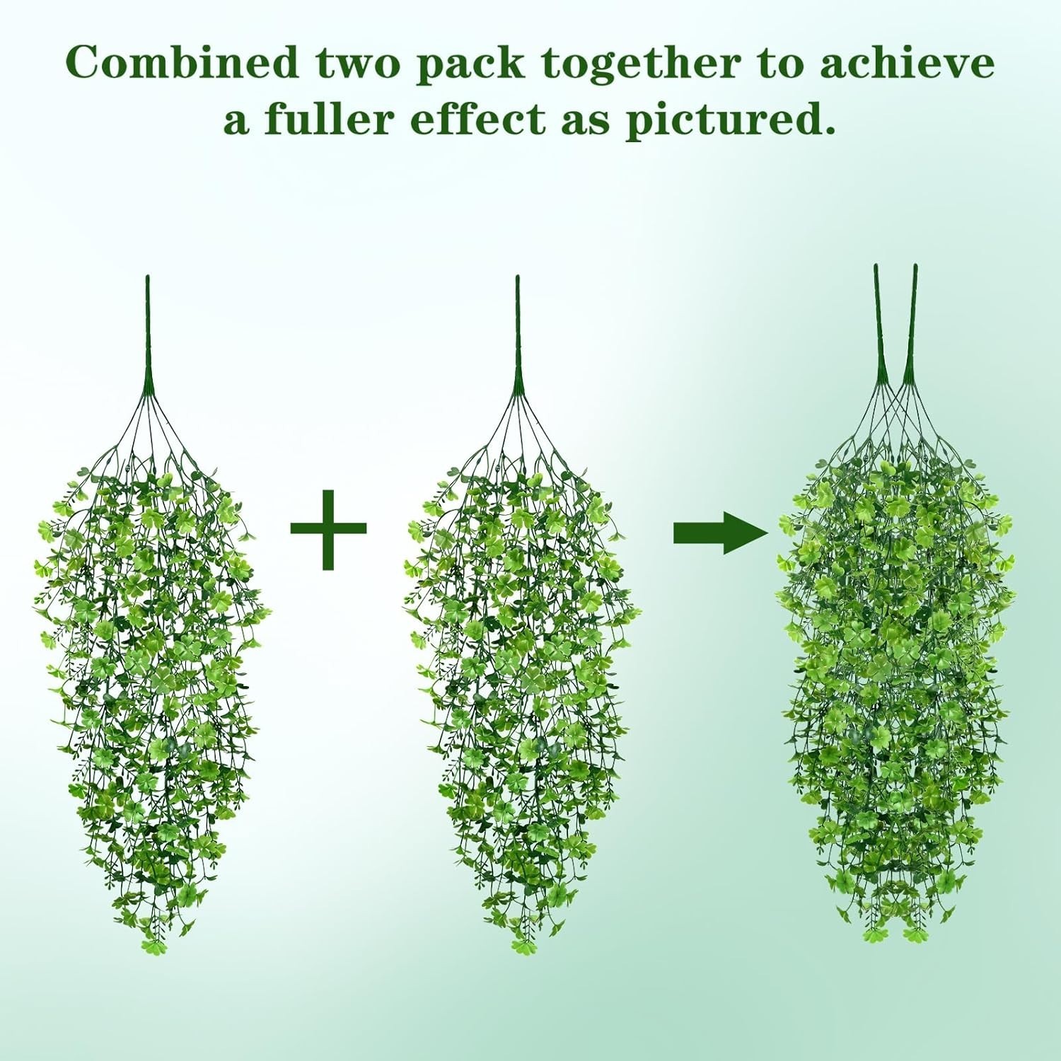 4pcs Fade Resistant Artificial Hanging Plants for Home and Office Aesthetics