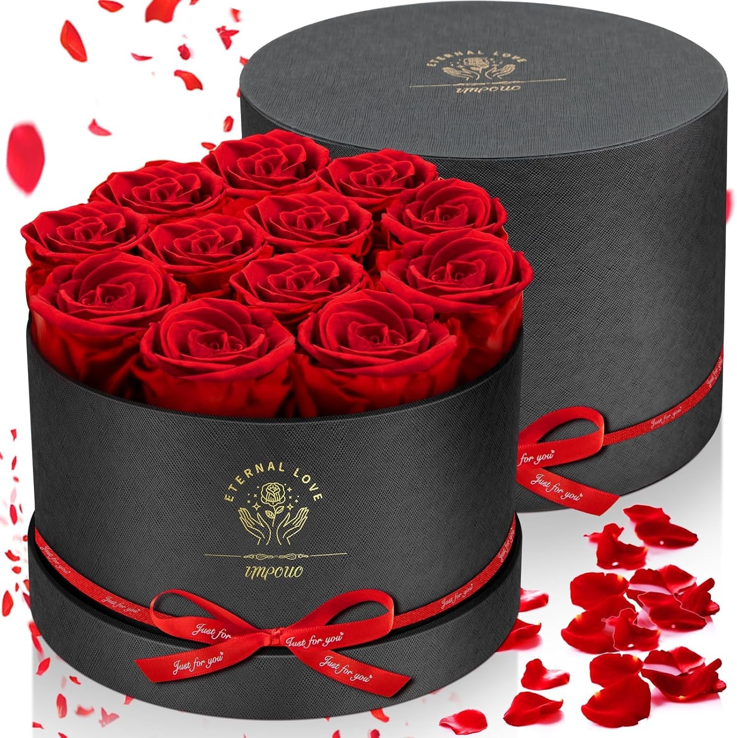 Lovely Preserved Roses in Box Perfect for Anniversary and Birthday Gifts
