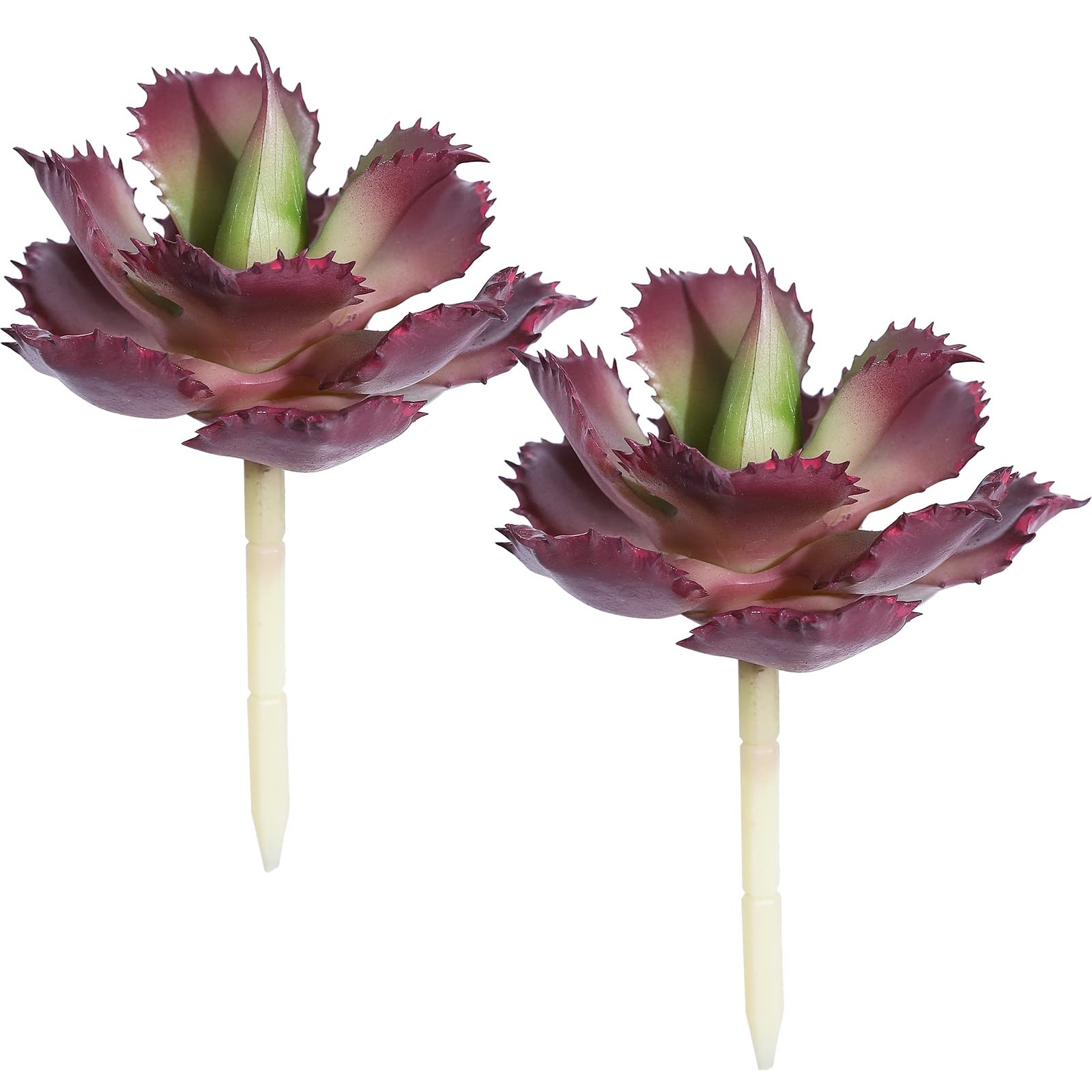 Artificial Succulent Plant 7.08 Inch Faux Succulents Agave potatorum Flower A…