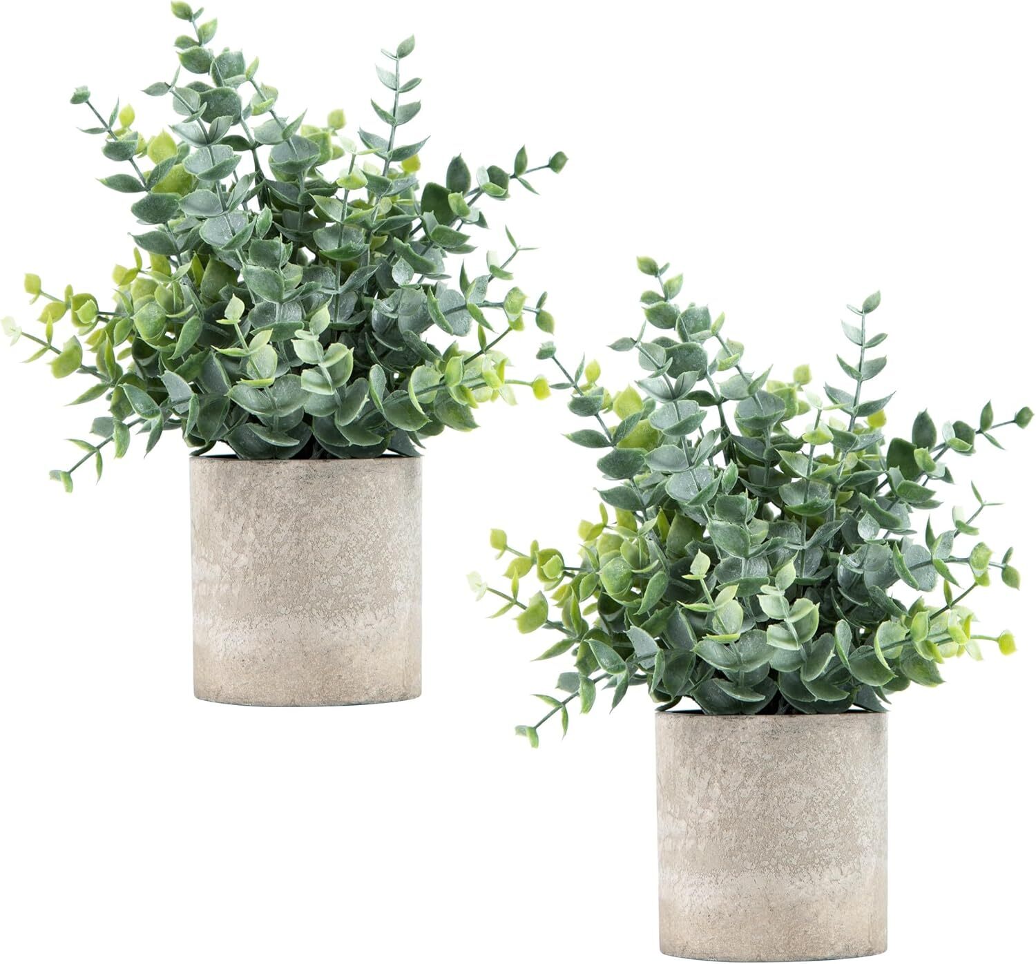 Small Fake Plants Eucalyptus Potted Plants, Bookshelf Desk Home Decoration