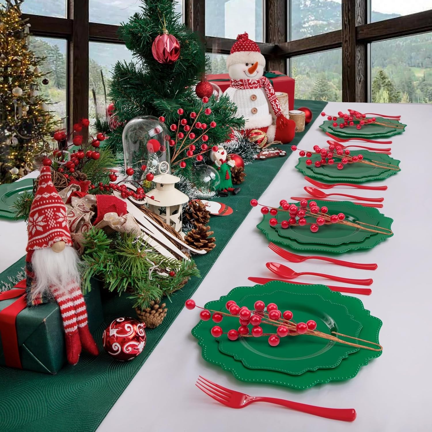15 Pcs Artificial Red Berry Stems Christmas Red Berries Holly Berry Branches Fak