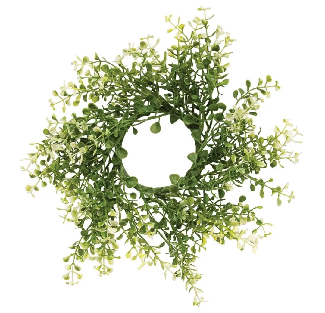 3″ Cream Tipped Baby’s Grass Candle Ring