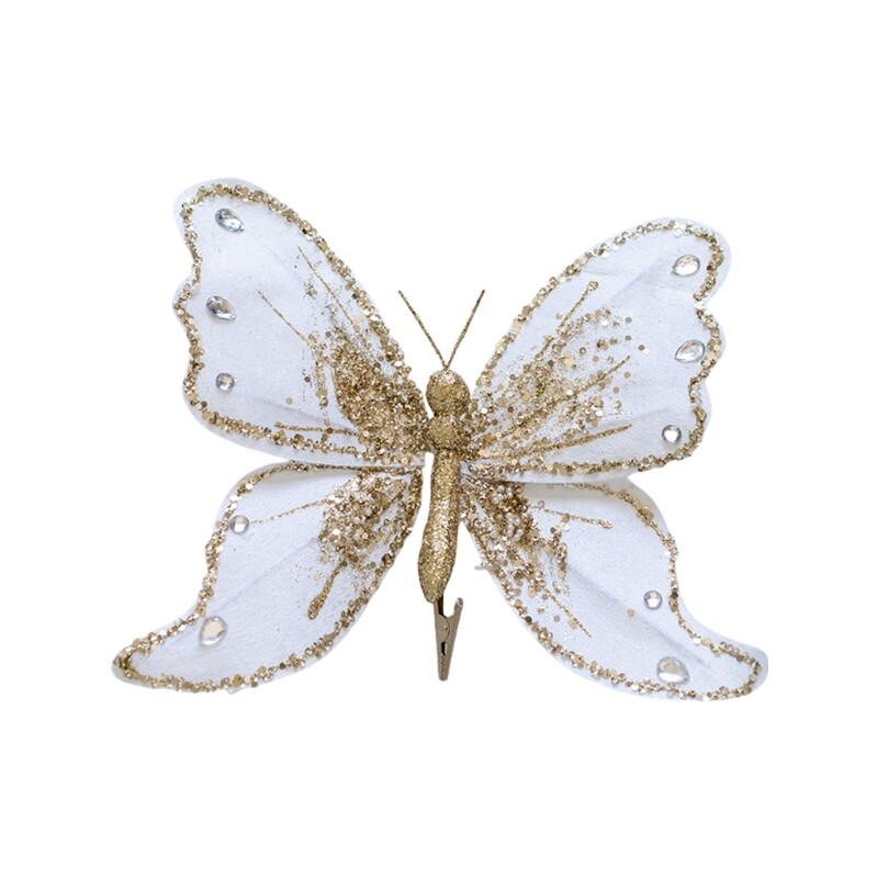 Artificial Butterfly Clip for Spring Party Home Stylish Christmas Embellishments