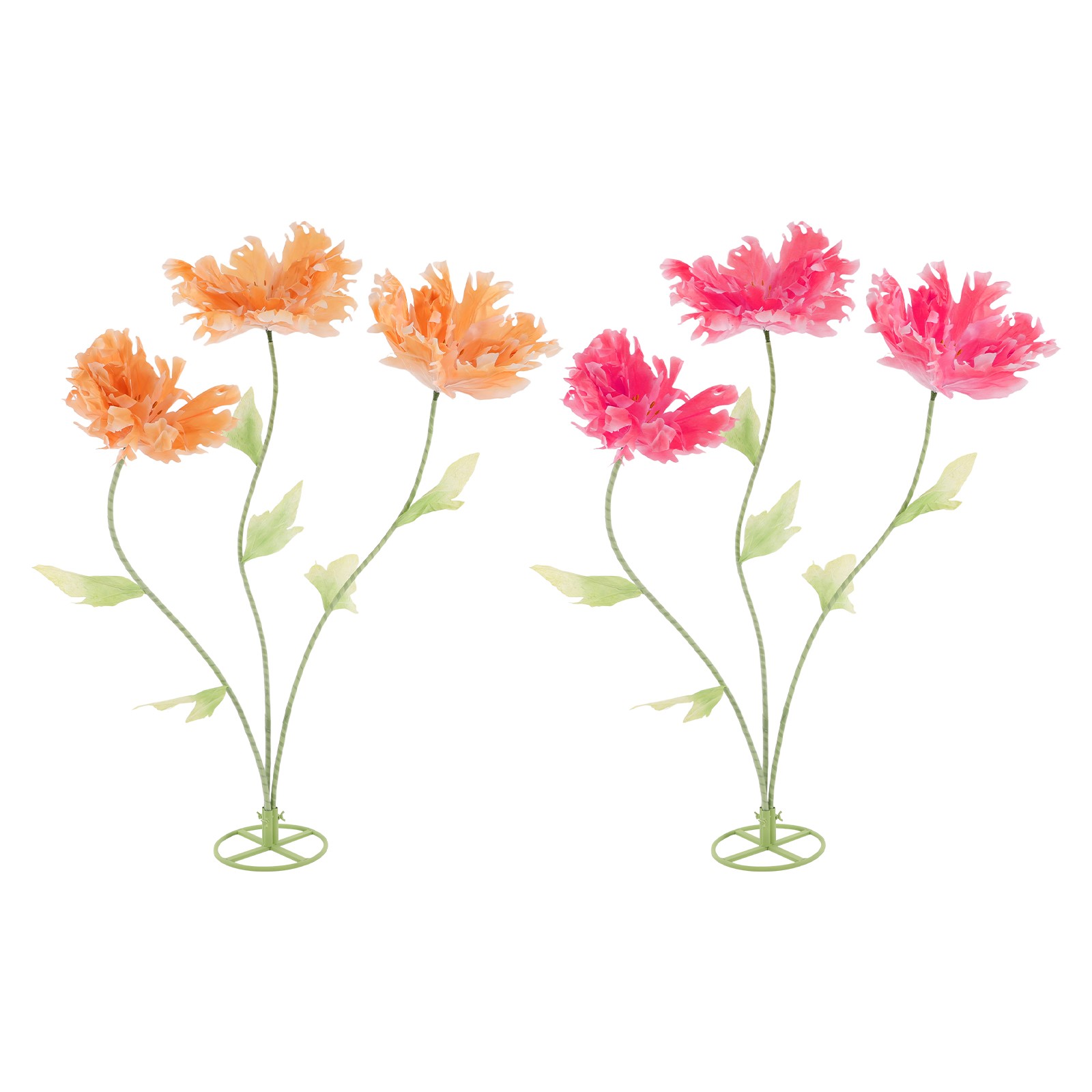 3 Heads Giant Artificial Flowers Wedding Artificial Flower Decoration Stand