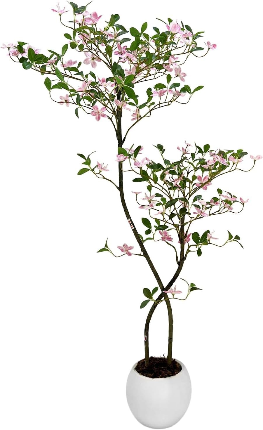 Realistic Artificial Floral Tree with Flower UV-Resistant Evergreen Foliage 4FT