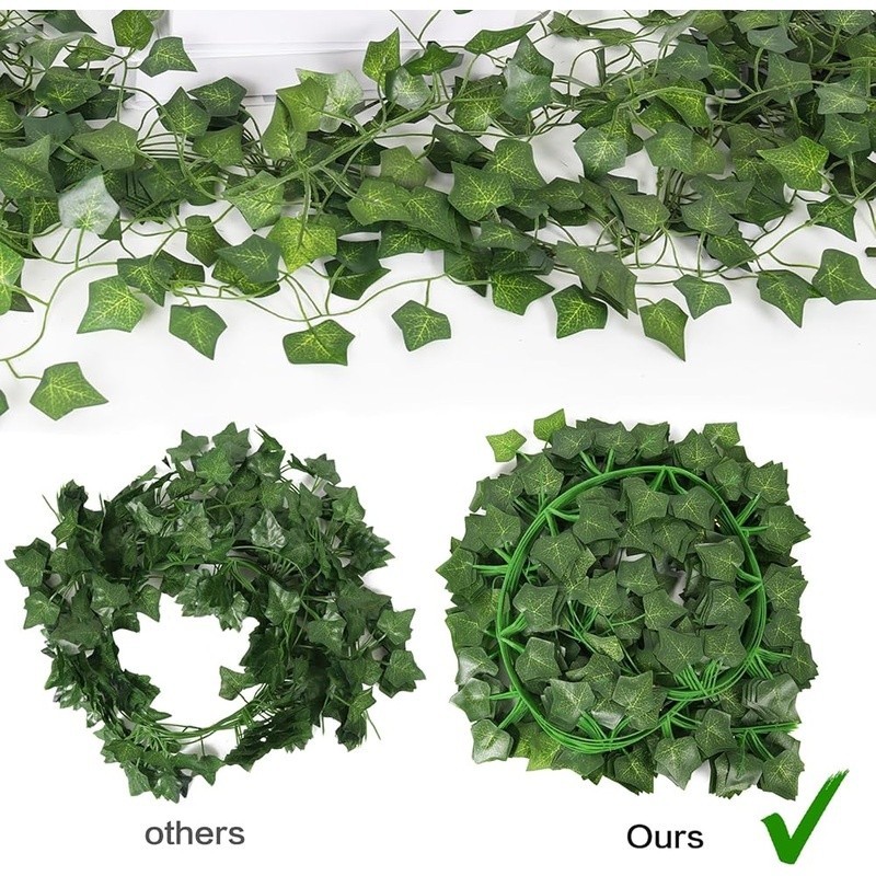 12 Pack Artificial Vines Hanging Plants Greenery Garland Indoor Outdoor Decor US