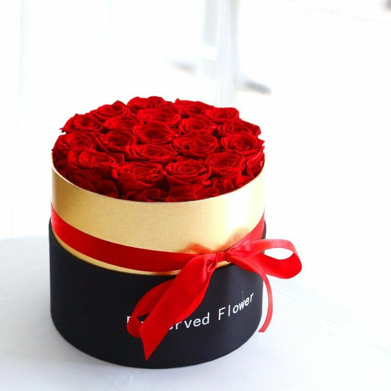 Real Preserved Rose Flower With Box Wedding Mothers Day Gift Romantic For Women