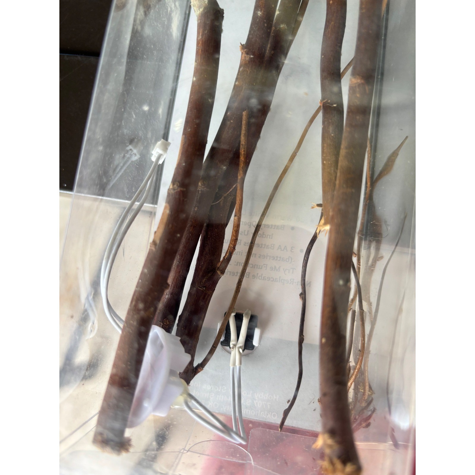 Hobby Lobby 35in Indoor Lighted Branch 20 Warm White LED Brown Battery Lot of 5