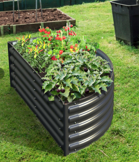 CIRCLE RAISED GARDEN BED – OLLE GARDENS 17″ TALL DECORATIVE SEMI