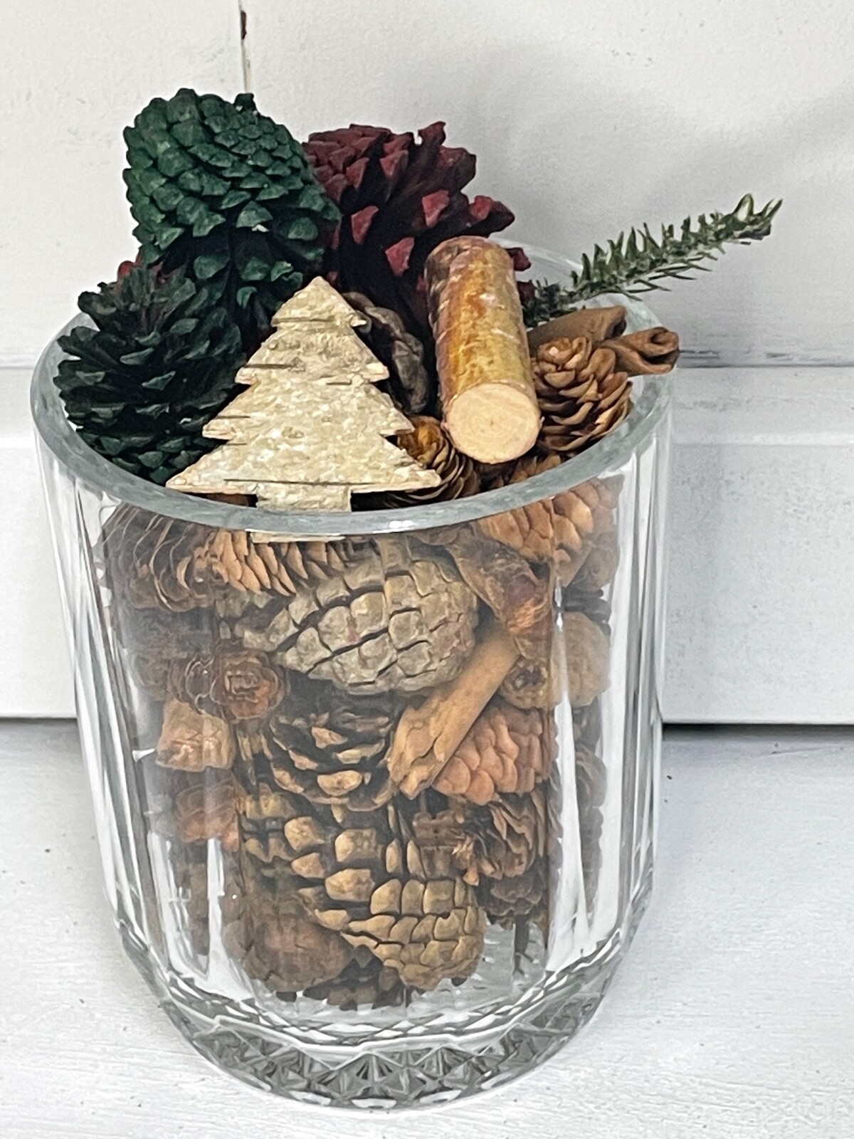 12 oz BOWL FILLERS Pinecones Cinnamon Wood Brown Green Red Rustic Fall Christmas