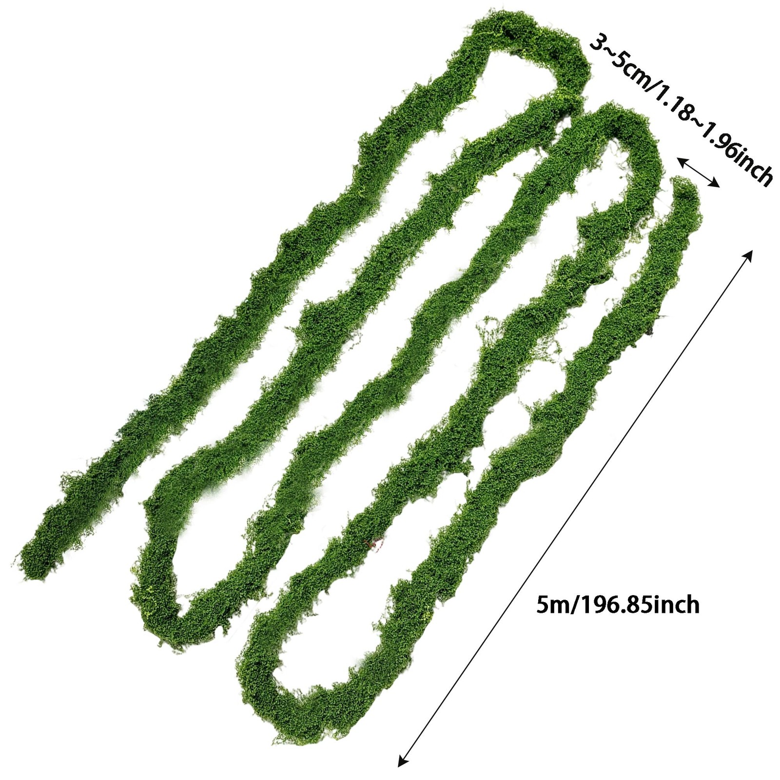 196.85 inch Artificial Moss Vine and Rattan Decorative Flower Garland for Cra…