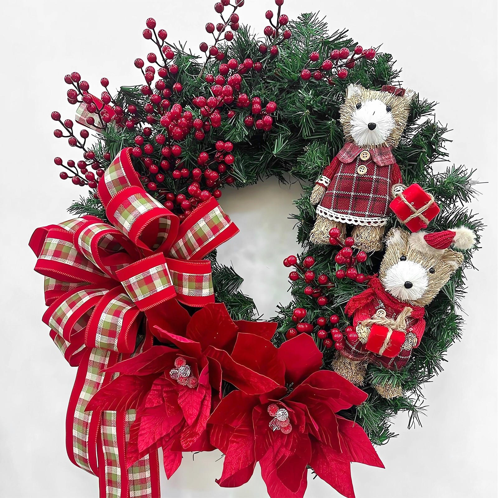 6-Pack Artificial Berry, 9.8 Inch for Home Decor/Wedding [White Green]