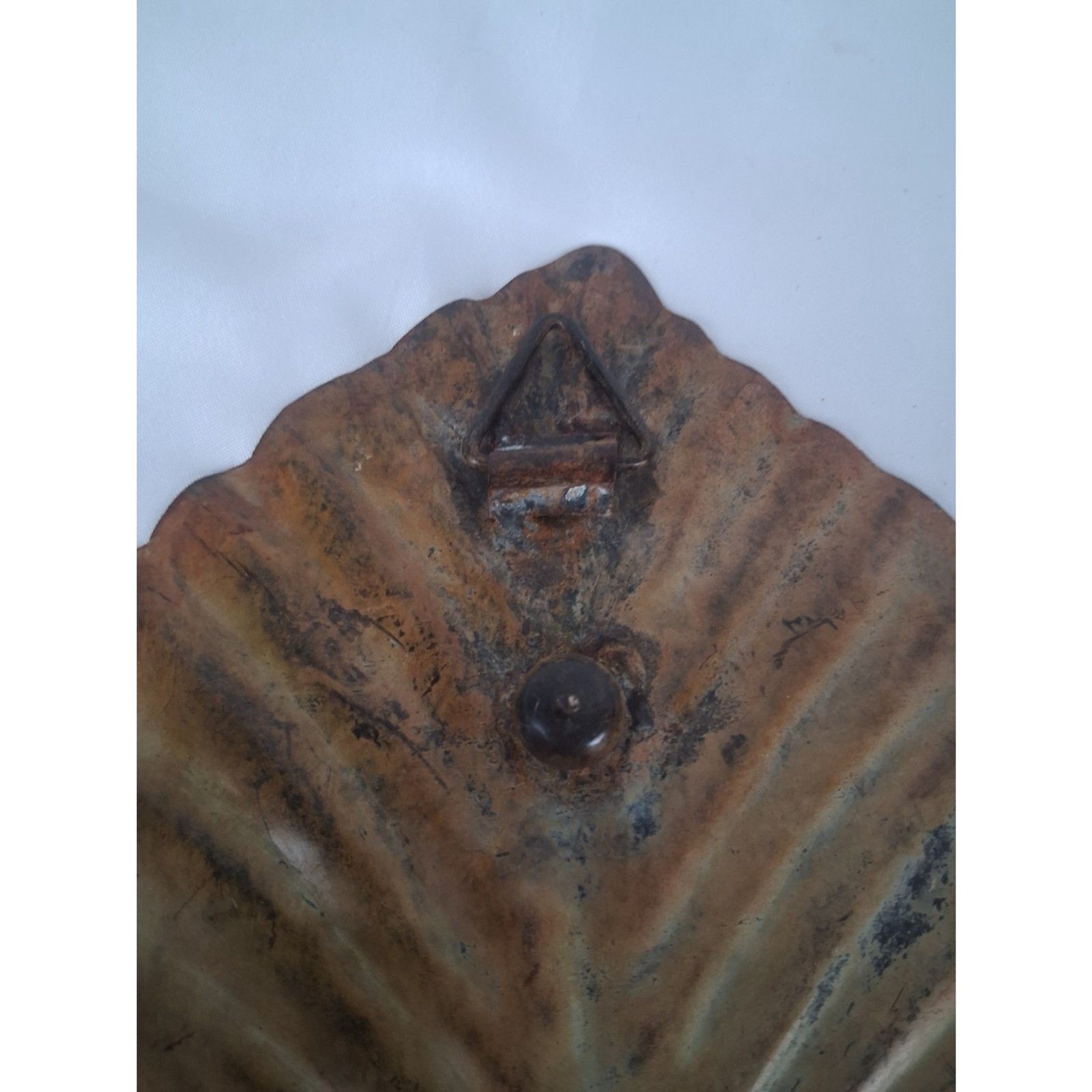 Vintage Metal Leaf Wall Decor Rustic Botanical Hanging Plaque Brown 11″ x 12″