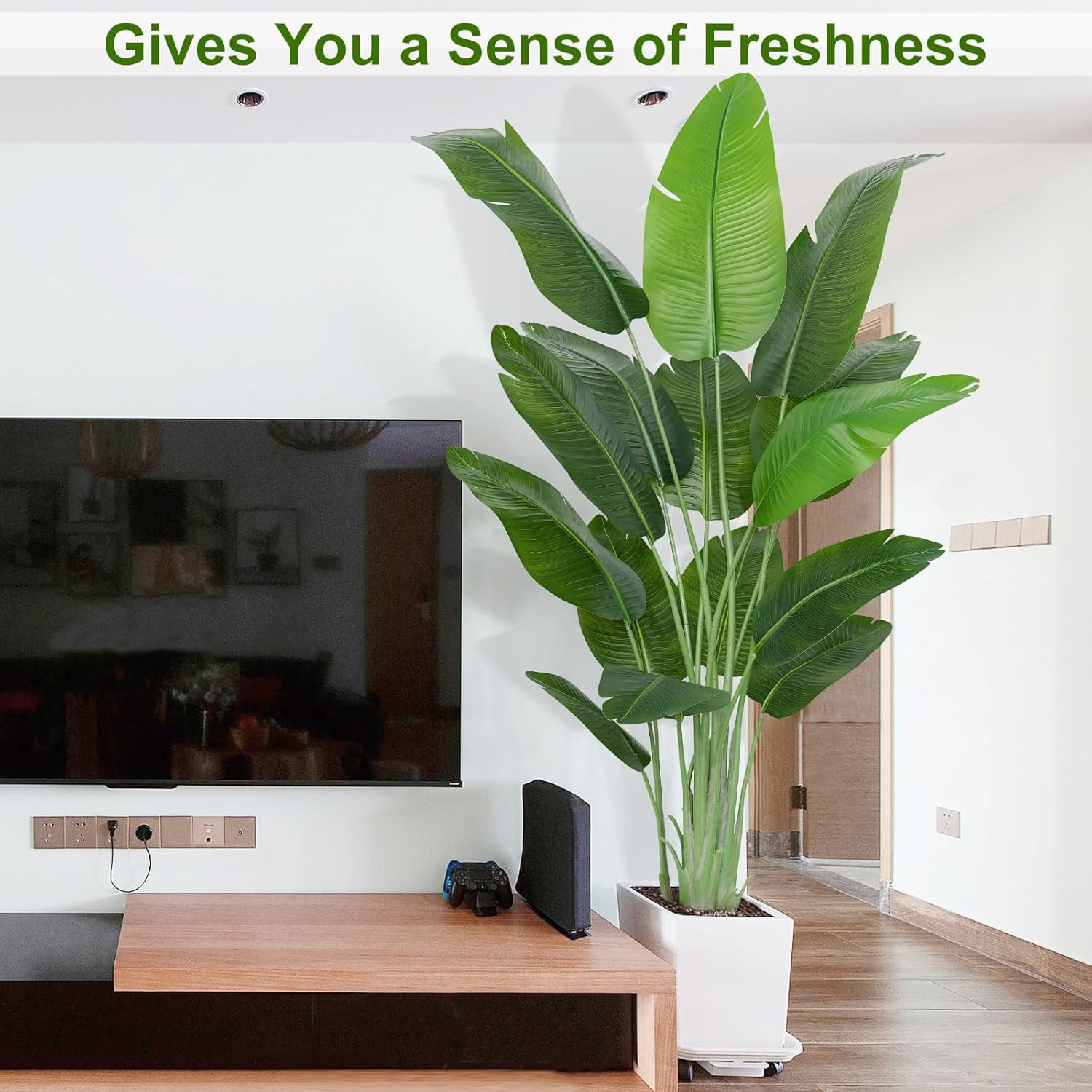 Lifelike 6.6Ft Bird of Paradise Faux Plant – Perfect for Home & Office Decor