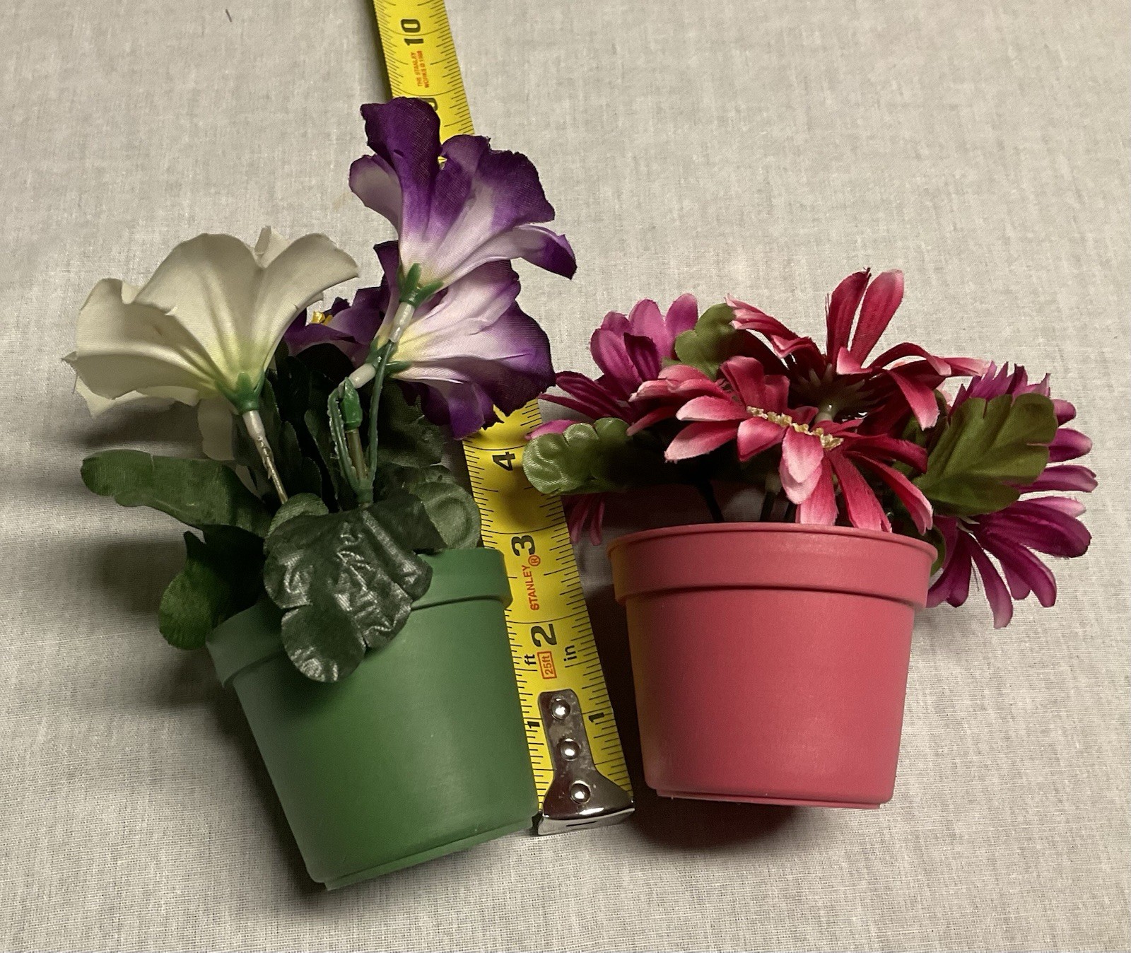 Artificial Flowers And Ceramic Holder/Pot