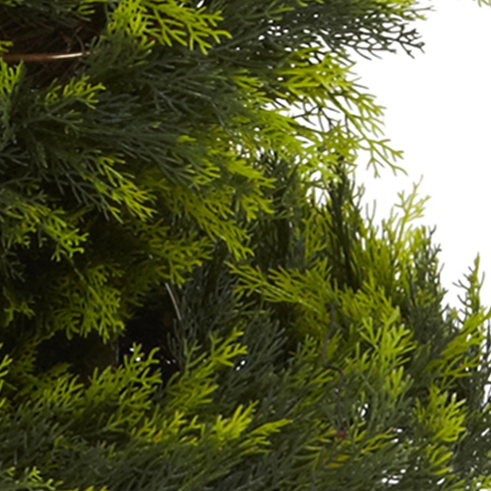 Nearly Natural 60″ Cypress Spiral Tree with Pot and Faux Soil in Green/Black