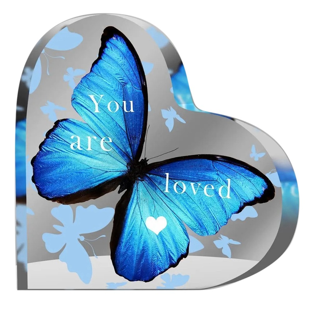 3PCS Acrylic Butterfly Heart Shaped Women’S Gift Desktop Decoration 4678