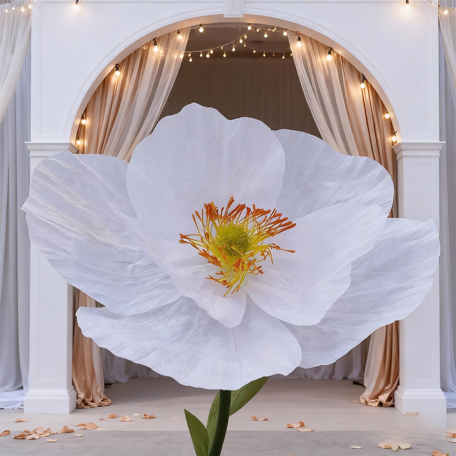 ZHBHYZ Giant Artificial Flowers for Decoration with Stand,Large Paper Flowers…