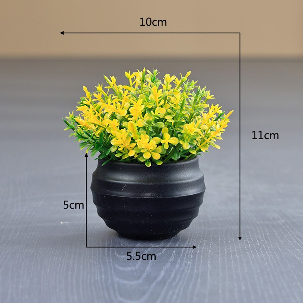 Faux Plastic Potted Plant Small Tabletop for accent for Living Room and Office