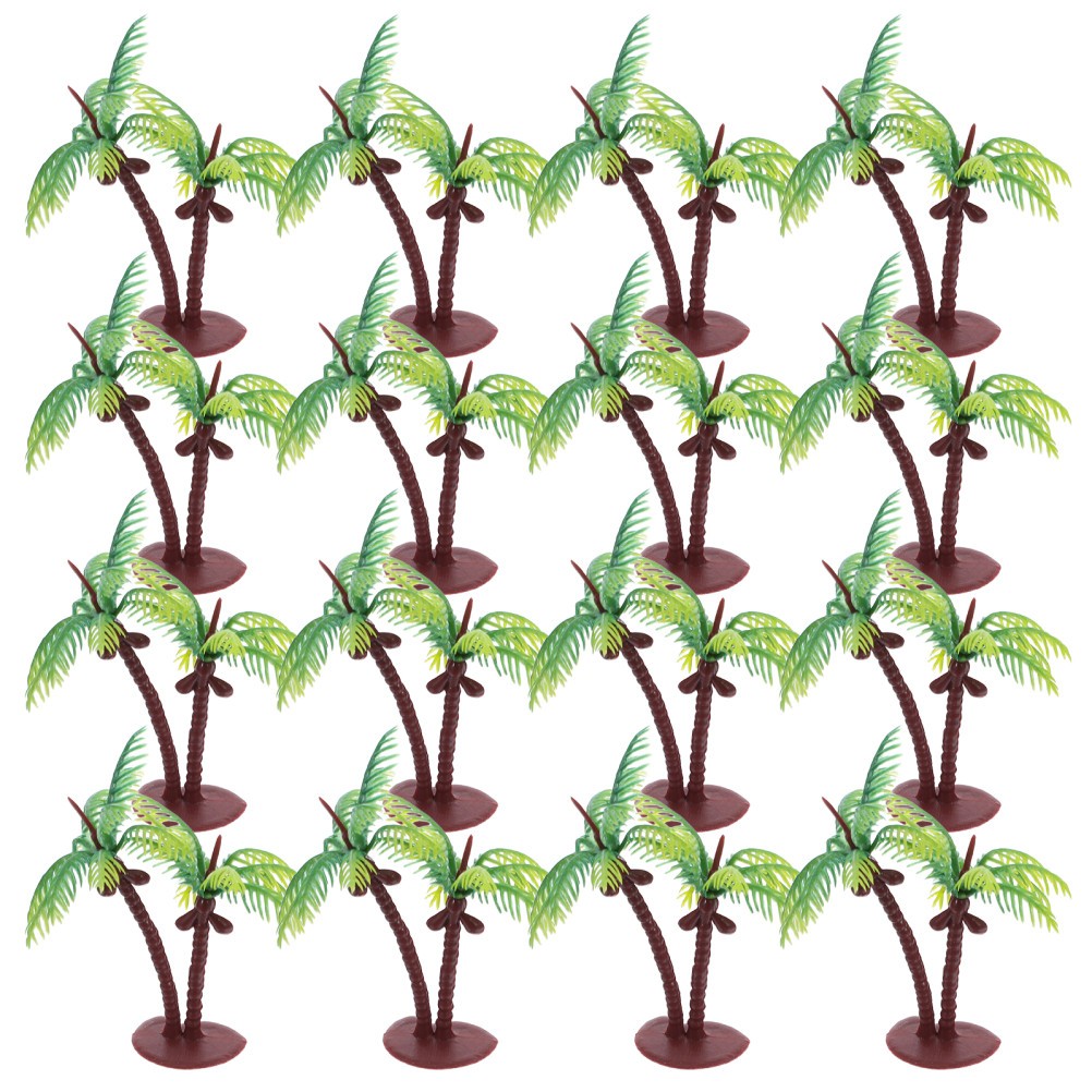 36 Pcs Miniature Palm Tree Trees for Crafts Landscape Artificial Leaves
