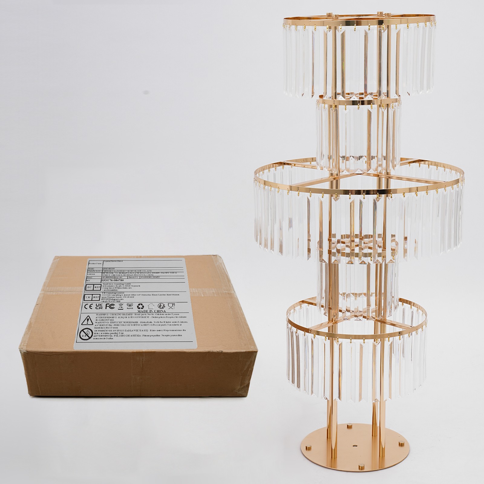 5 Tier 43.3 in Height Flower Stands 2PCS Flower Stands Crystal Flower Stands