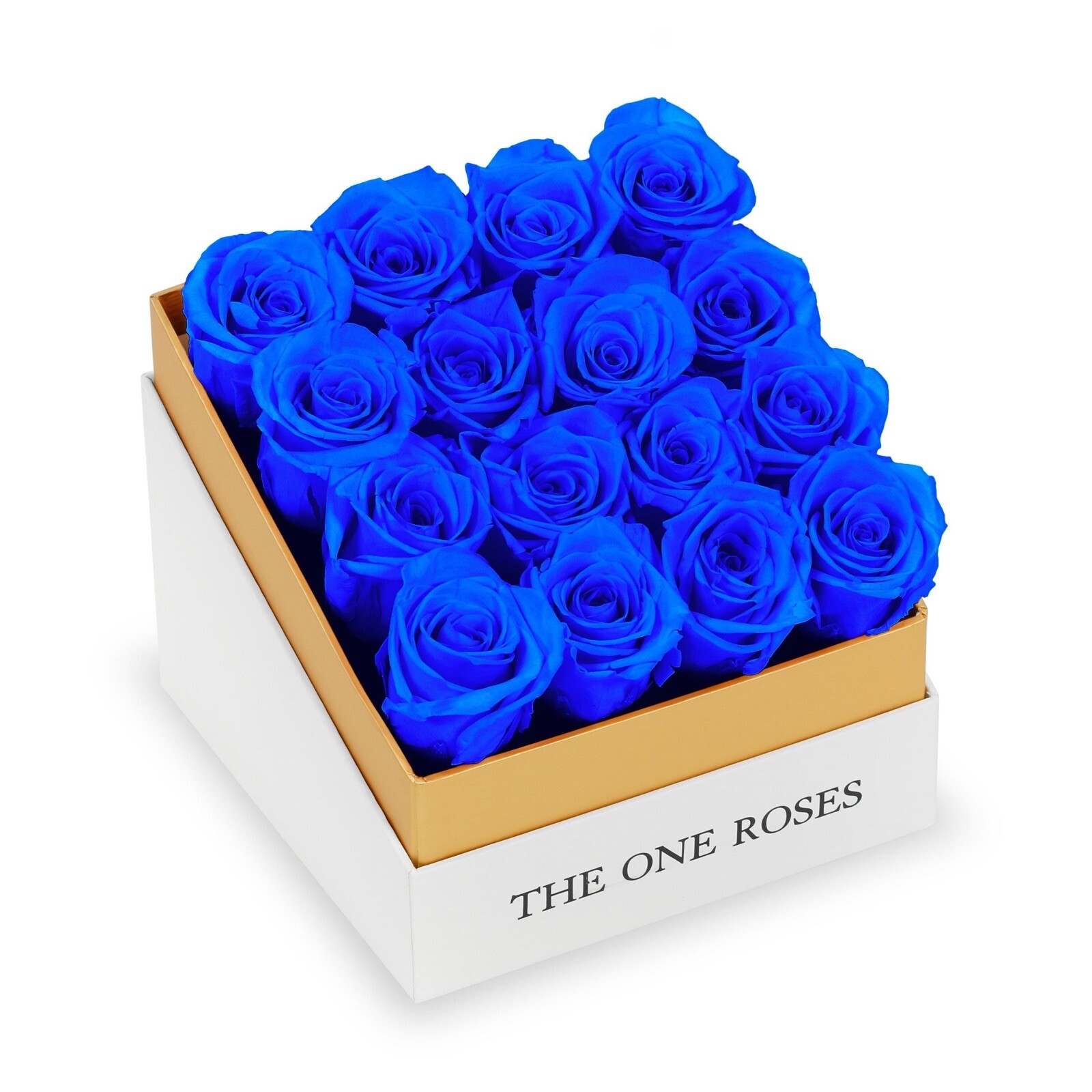 Coffee Table Black Square Box – With Real Long Lasting Preserved Roses