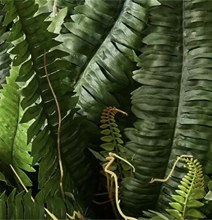 40” Boston Fern Artificial Bush Plant Pack 2 Home Decor. Retail $76