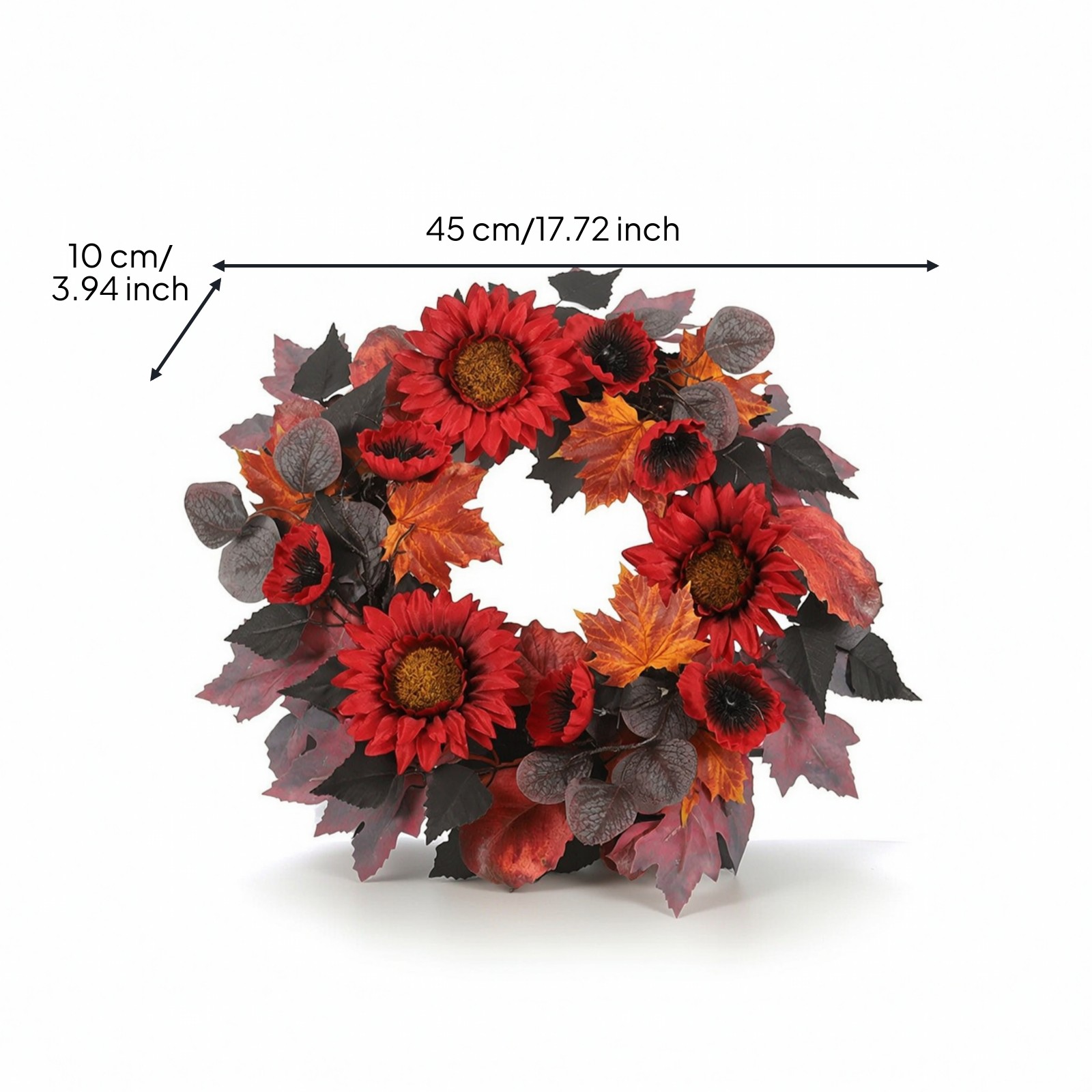 Wreath with Floral Wreath Artificial Sunflower Wreath Textured for Thanksgiving