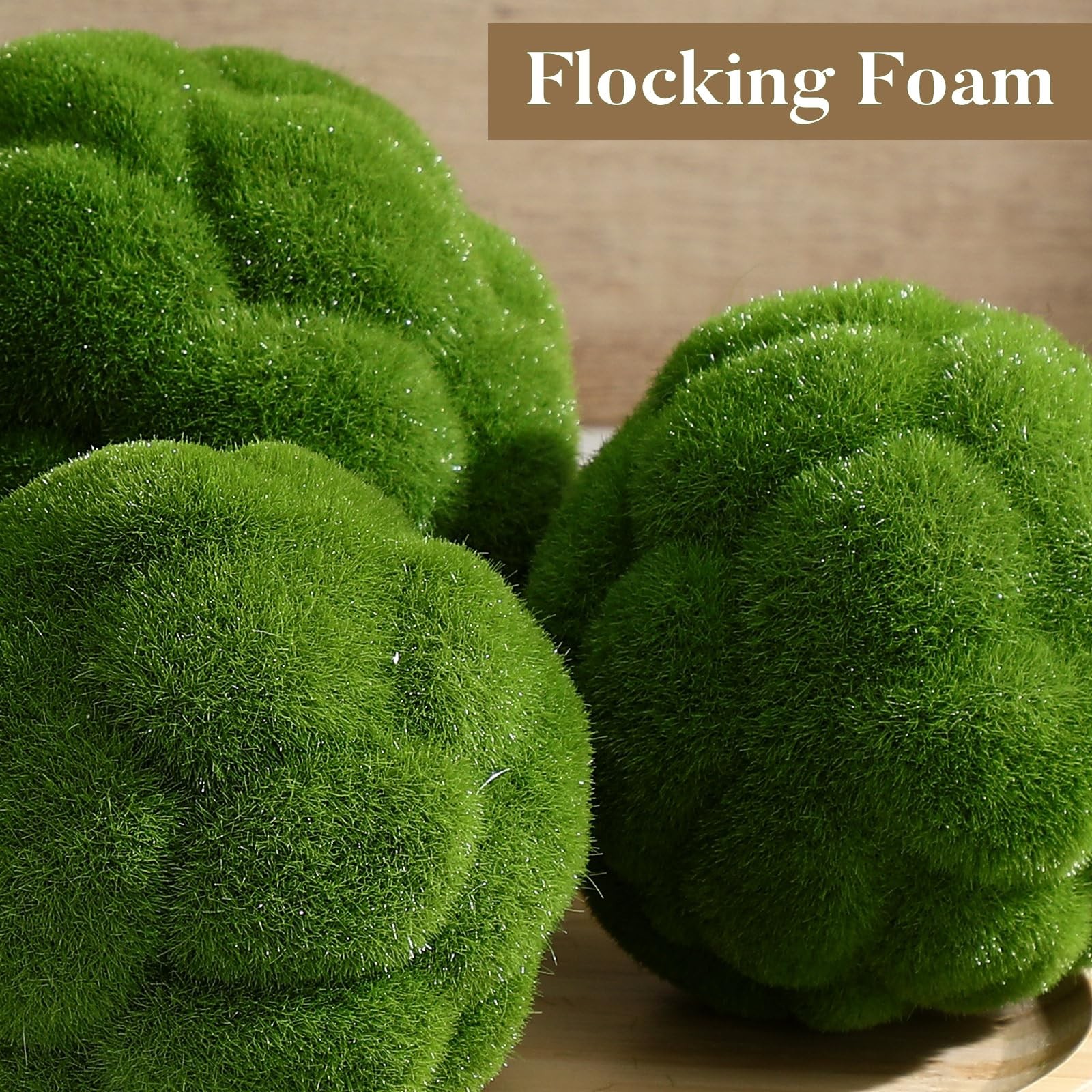 2 PCS 4 Inch 4.7 Inch Green Moss Balls Decorative Bowl Filler Artificial Globe