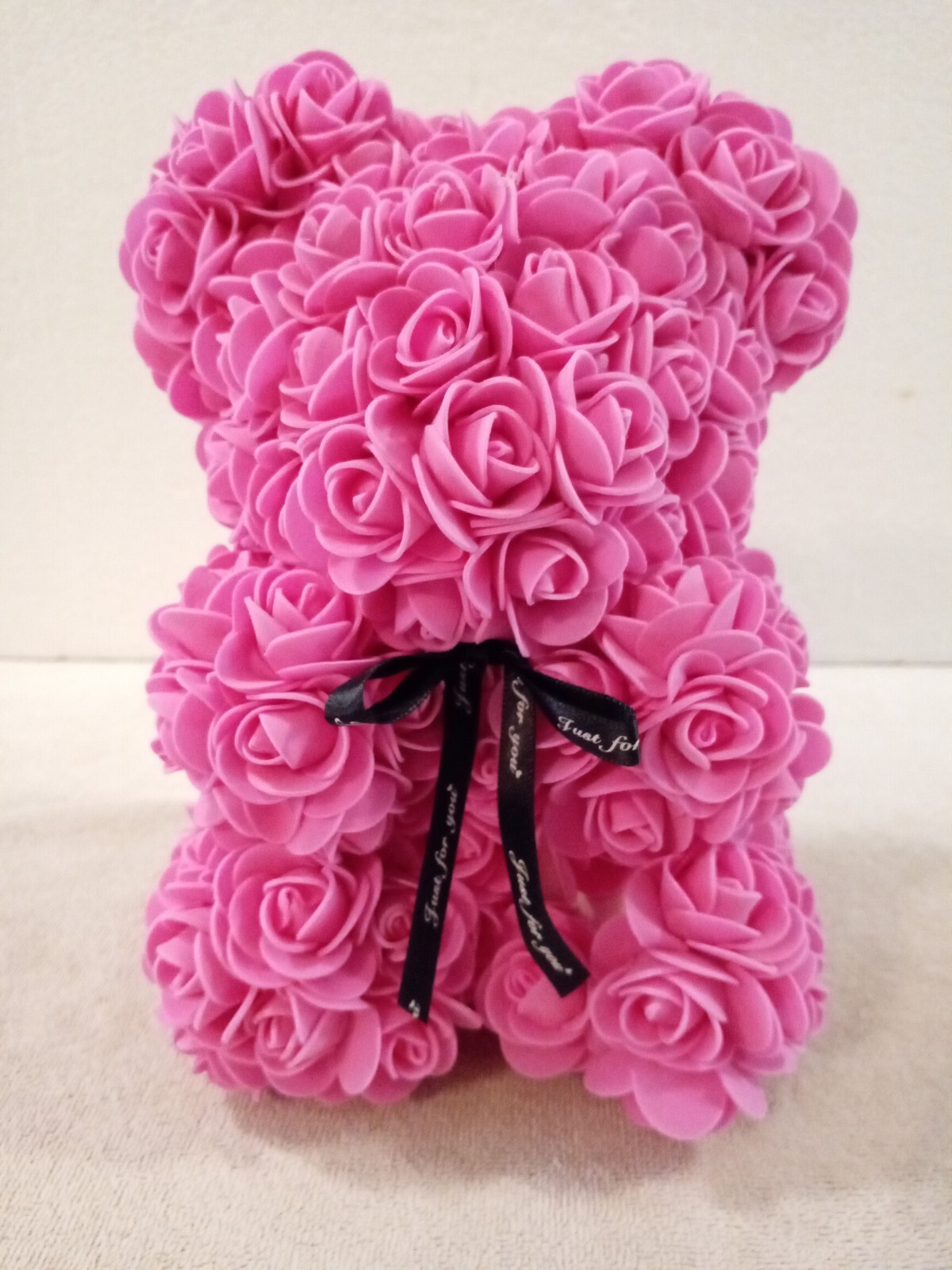 Made with Love Just For You Always & Forever pink rose FLOWER BEAR gift boxed